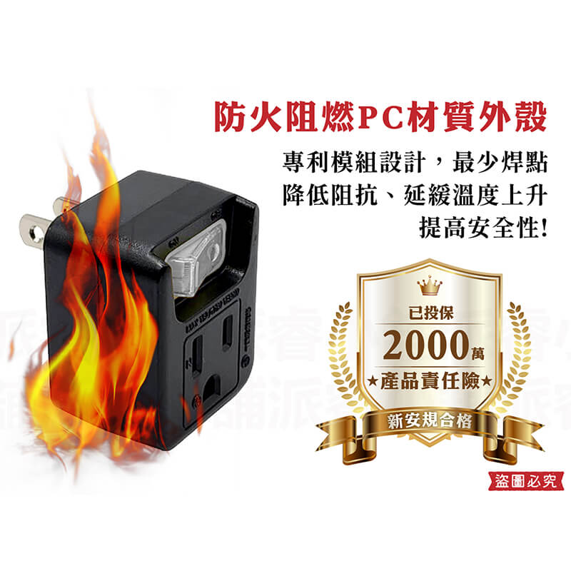台灣製【軍事/露營風格獨立帶燈開關分接器】露營風 軍工風 壁插 分接器 插座 帶燈獨立開關 擴充【LD894】