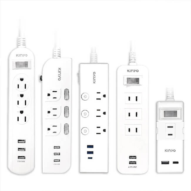 台灣製【KINYO 過載斷電USB急速充電延長線】防雷擊 突波吸收