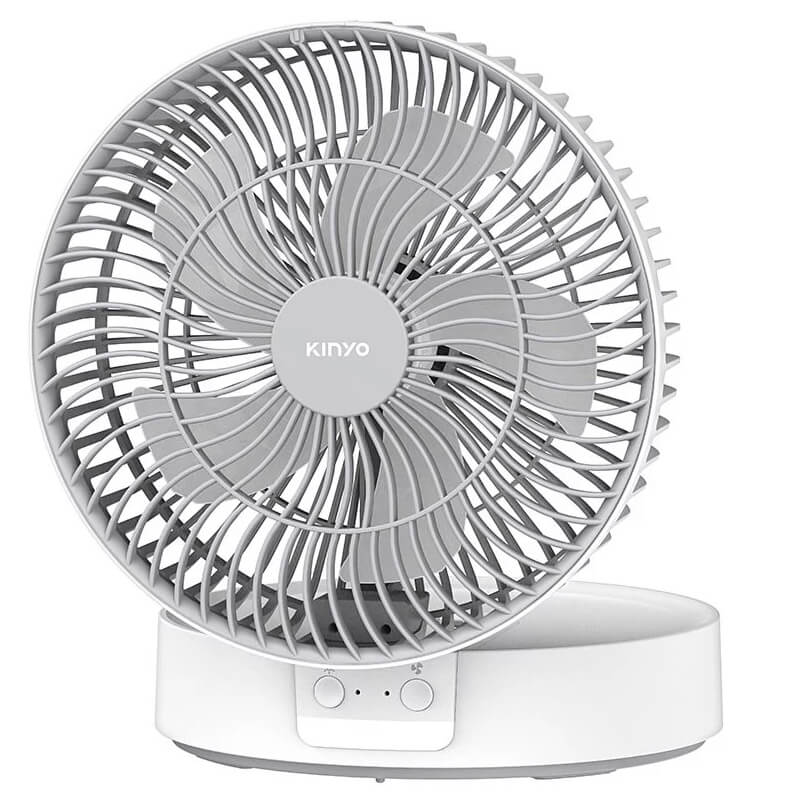 【KINYO 7吋摺疊桌掛三用扇】摺疊扇 桌扇 掛扇 USB扇 充電 LED氛圍燈 無線風扇 風扇 電風扇