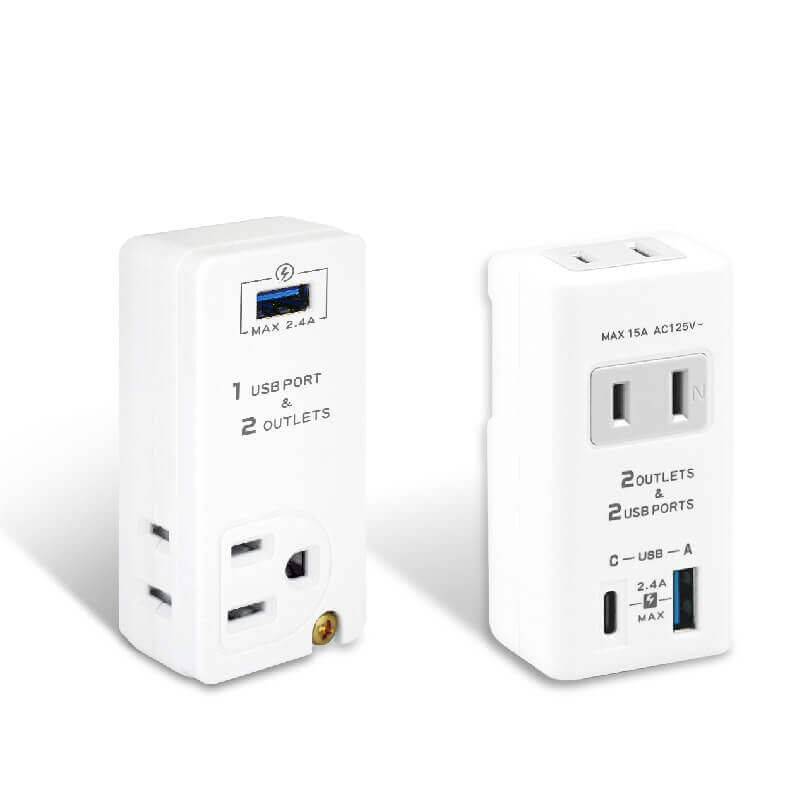 【聖岡急速充電2.4A分接插座】插座 充電 IPAD充電 充電器 USB插座 快充 分接器 豆腐頭