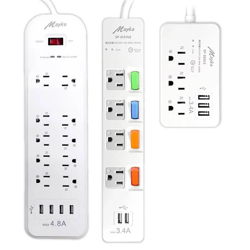 【MAYKA USB過載斷電延長線】USB延長線 延長線 過載斷電 防雷擊抗突波 1.5M