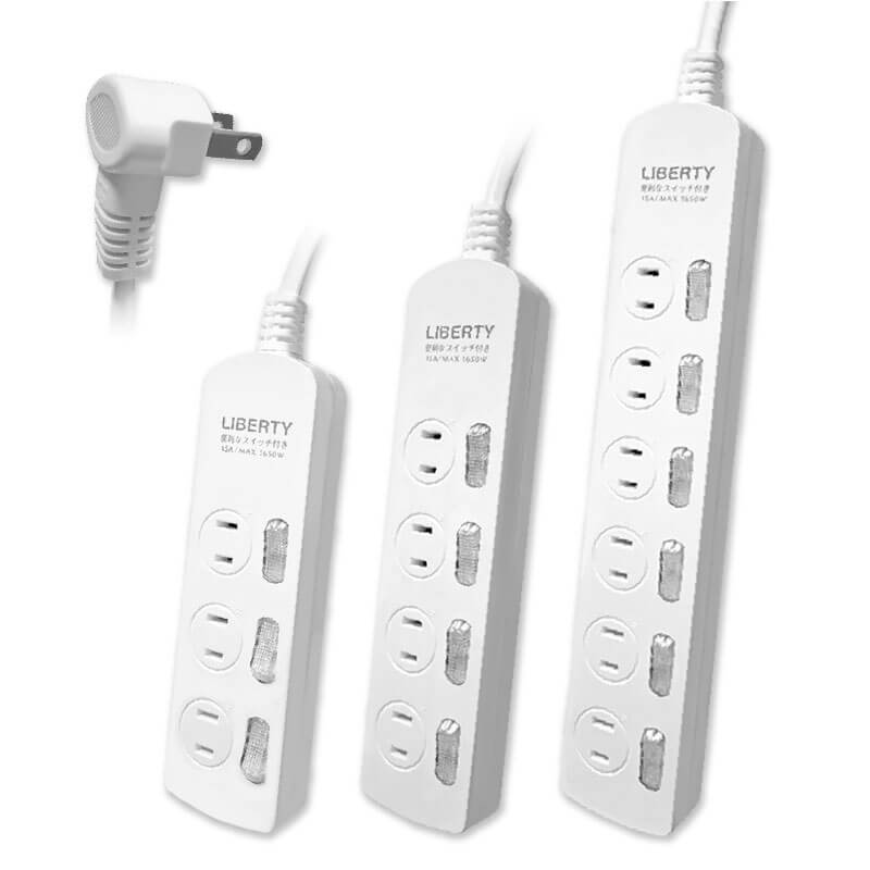 台灣製【利百代 省電獨立開關2P延長線】延長線 2P 獨立開關 平貼插頭 6尺 9尺