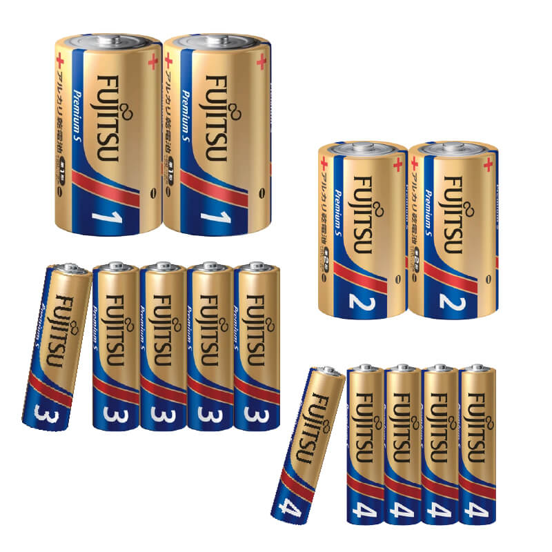 【日本製FUJITSU超長效強電流鹼性電池】NEW 電池 8入 鹼性電池 日本製 AA 長效型 AAA