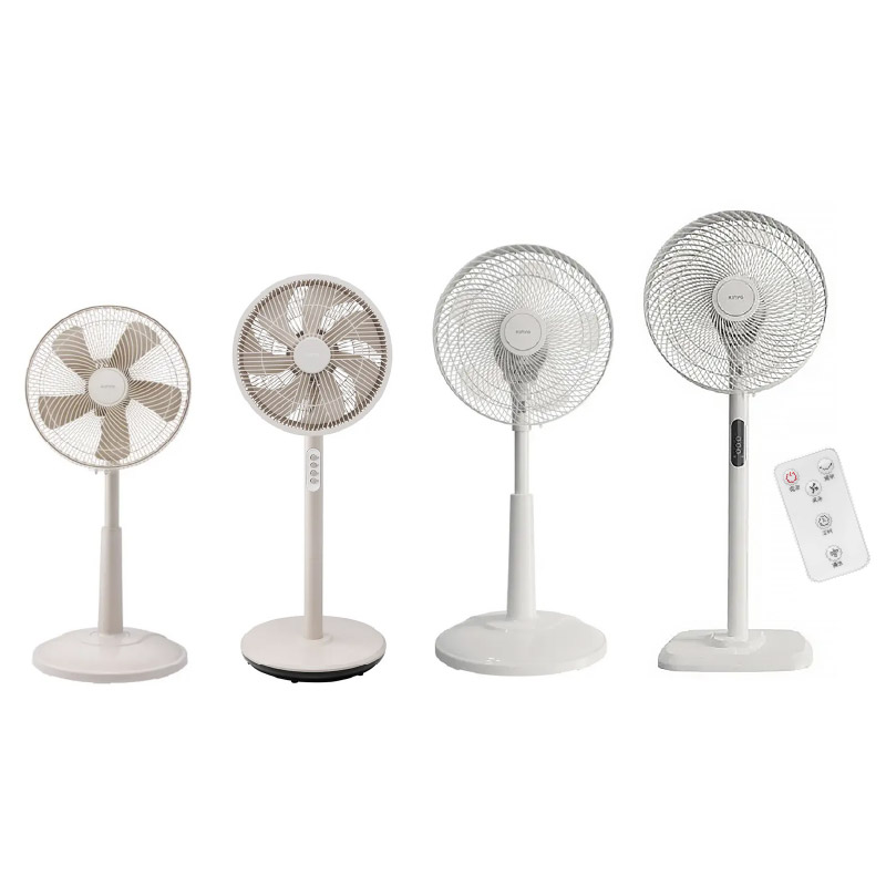 【KINYO 14吋循環風扇】電風扇 電扇 風扇 循環扇 直立風扇 定時風扇 遙控風扇 奶茶色 升降設計