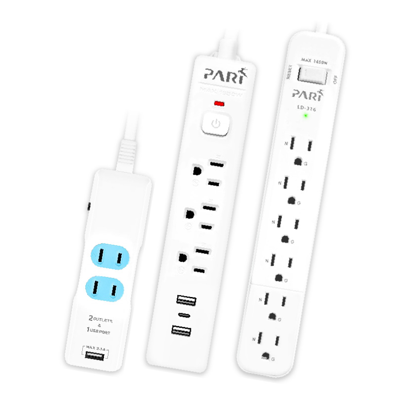 【PARI 過載斷電延長線】新安規 一鍵總開關 節能省電