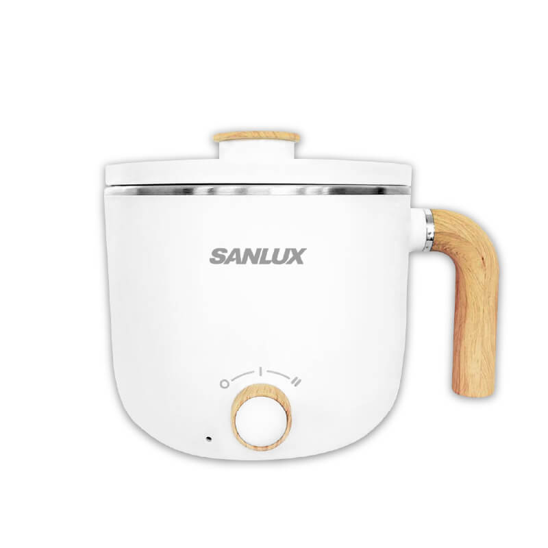 【SANLUX 台灣三洋 1.2公升美食鍋】一年保固 個人鍋 快煮鍋 美食鍋 玻璃鍋蓋 304不鏽鋼內鍋