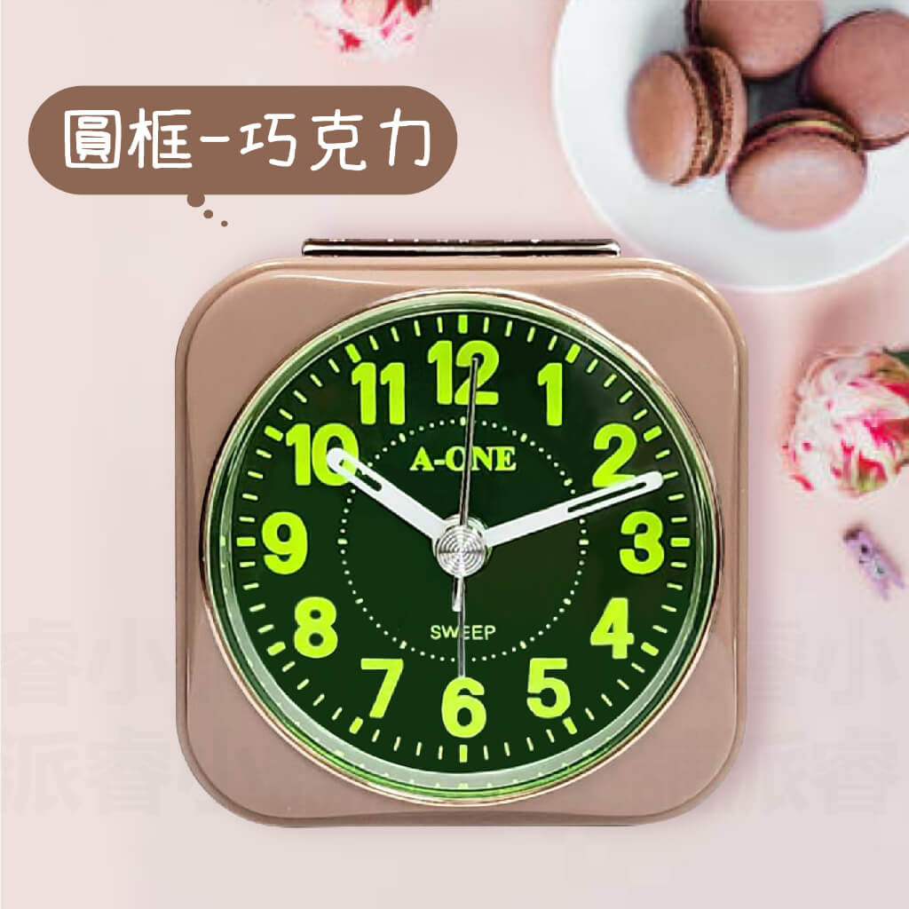 台灣製造【旅行夜光小鬧鐘】靜音時鐘 靜音鬧鐘 旅行鬧鐘 時鐘 鬧鐘 迷你鬧鐘 夜光數字
