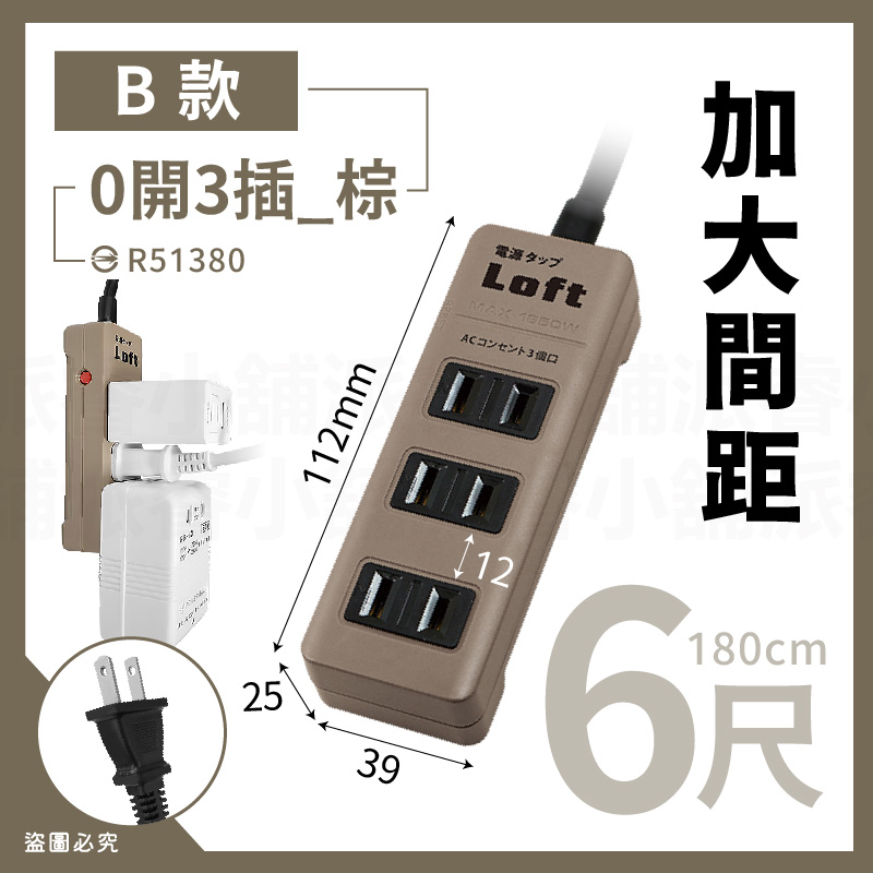 【Loft美式居家工業風延長線】按壓式開關 過載斷電 新安規 2P延長線 LOFT BSMI 工業風【LD1088】