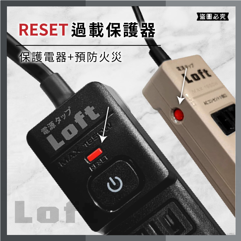 【Loft美式居家工業風延長線】按壓式開關 過載斷電 新安規 2P延長線 LOFT BSMI 工業風【LD1088】