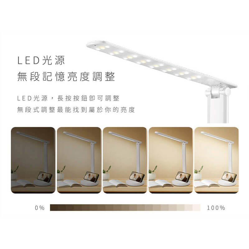 【USB充電式護眼檯燈】無線檯燈 護眼檯燈 照明 可折疊 檯燈 免插電 桌燈