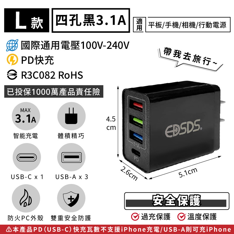 【極速智能充電器】保固 USB充電 豆腐頭 3.1A 2.4A 快充充電頭 5V1A