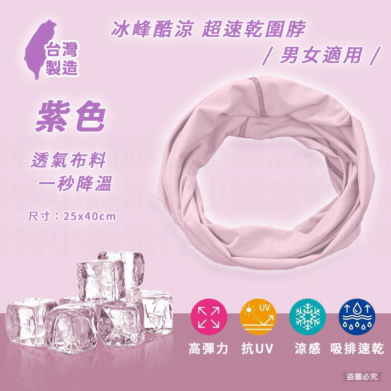 台灣製造【冰峰酷涼速乾圍脖】護頸脖套 抗uv 涼感 透氣 防曬 頭巾 涼感面罩 涼感 超彈性
