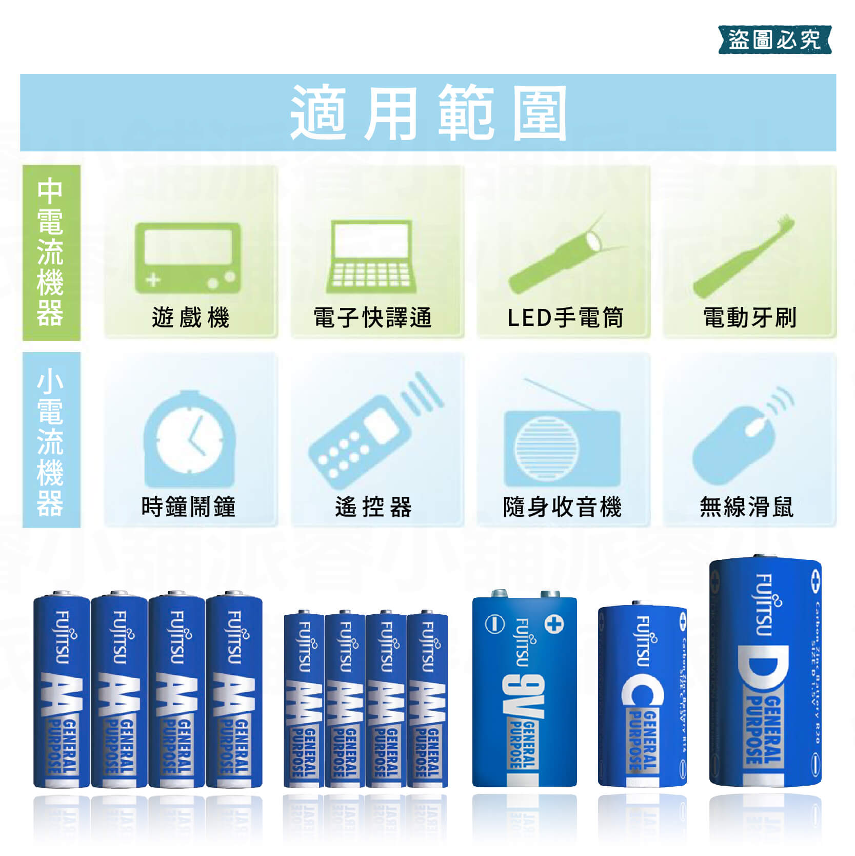 電力持久【富士通 碳鋅電池】