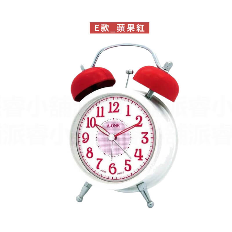台灣製造【A-ONE大聲公雙鈴鬧鐘】雙鈴鬧鐘 小夜燈 4分鐘貪睡 夜光指針 夜光數字 打鈴鬧鐘 復古鬧鐘