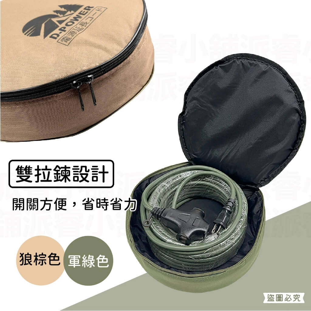 台灣製【軍事/露營風附燈動力線】軍工風 動力軟線 新安規 動力延長線 露營延長線