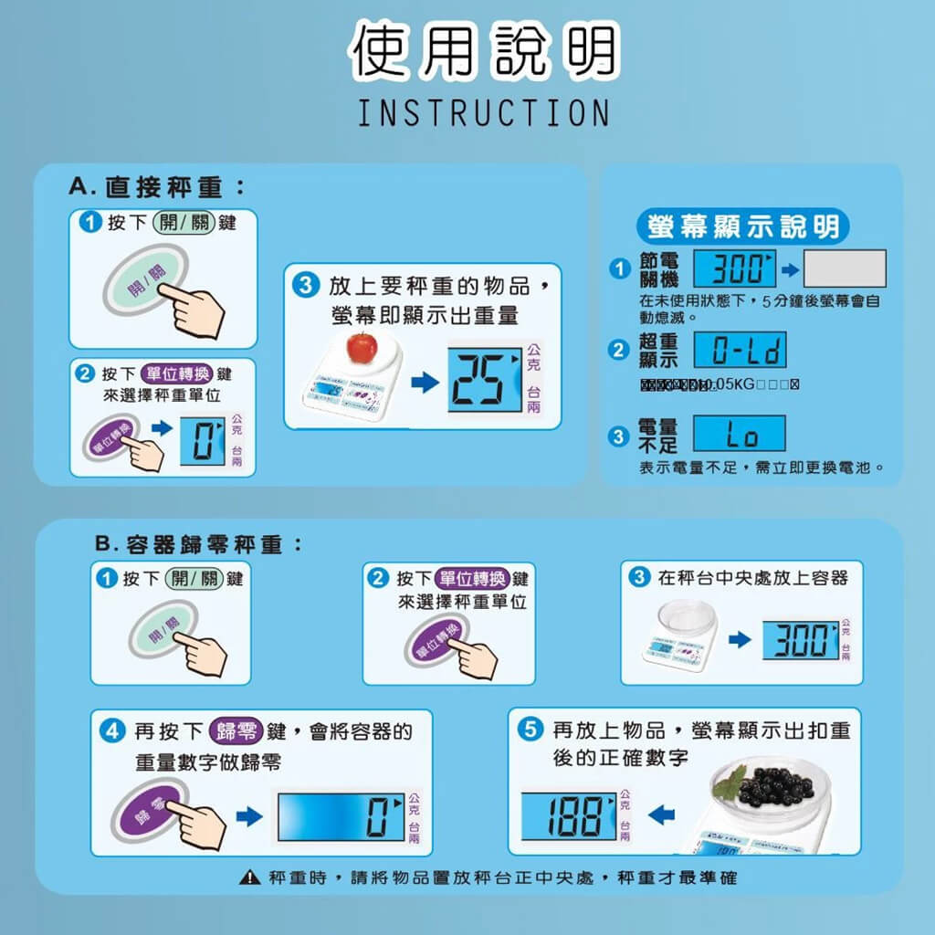 【多用途家用液晶電子秤】10公斤最大秤量 料理秤 電子秤 廚房秤 迷你料理秤【LD471】