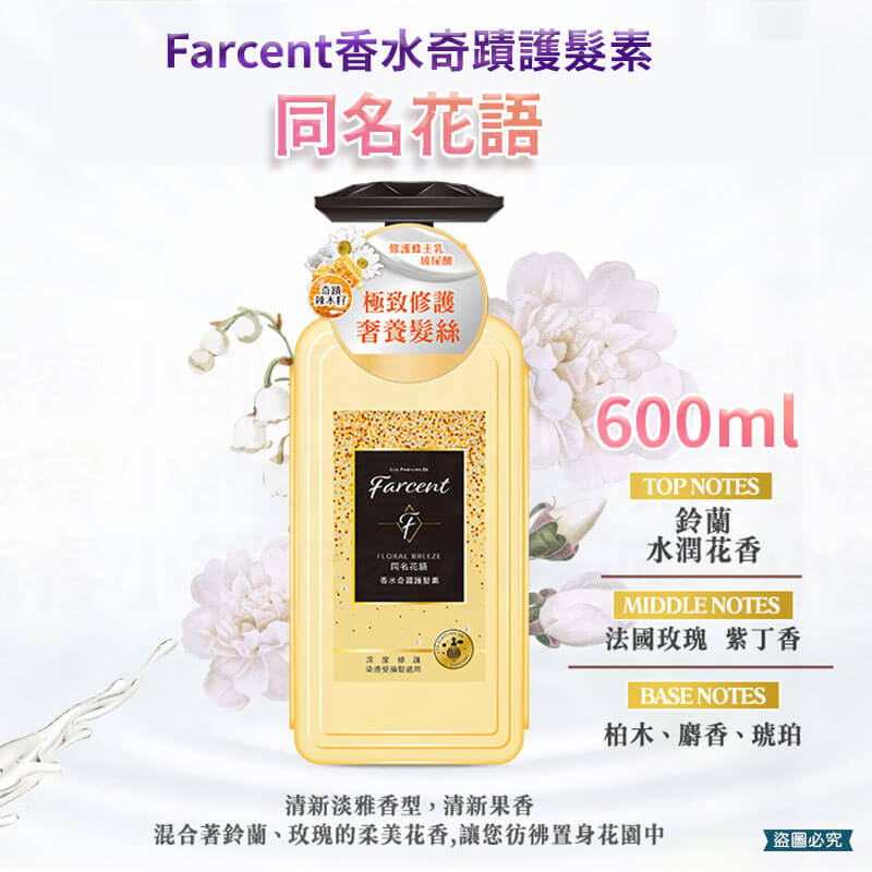 台灣製造【花仙子 香水奇蹟洗髮露&護髮素&沐浴露】