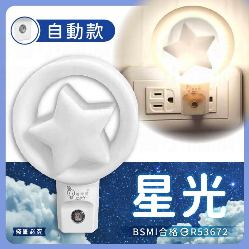【LED幾何造型小夜燈】光控感應 手動開關 小夜燈 暖光 夜晚自動亮 走道燈 床頭燈 2P插頭