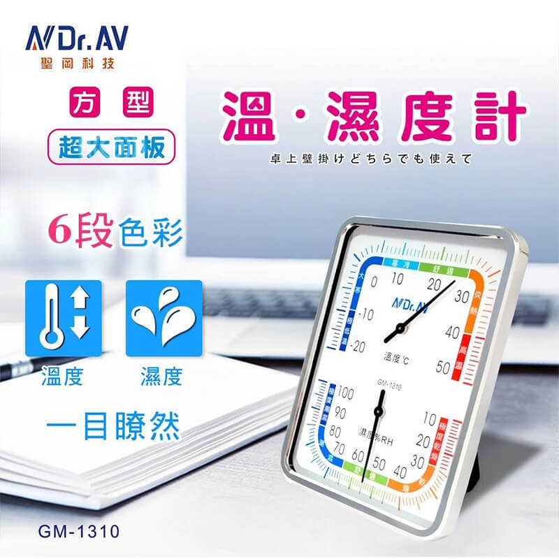 【聖岡科技 方型超大面板溫濕度計】免用電池 溫度計 溫溼度計 濕度 清楚大螢幕【LD569】
