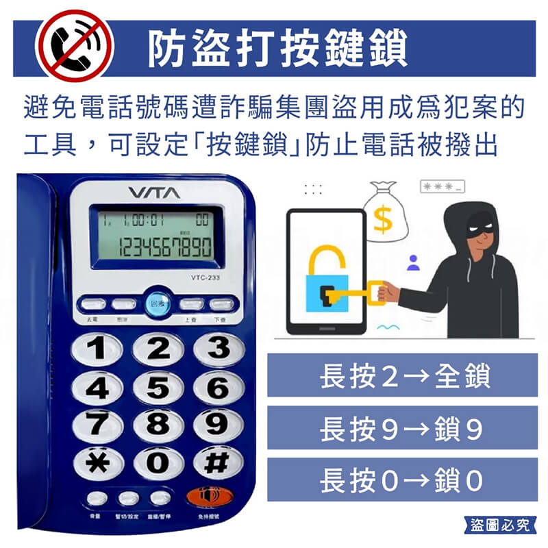 【超級大鈴聲家用電話】有線電話 市內電話 電話 家用電話 防盜打 勿擾設定 大數字鍵 桌上電話 辦公室電話