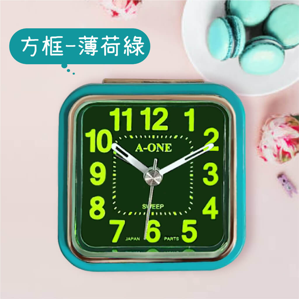 台灣製造【旅行夜光小鬧鐘】靜音時鐘 靜音鬧鐘 旅行鬧鐘 時鐘 鬧鐘 迷你鬧鐘 夜光數字