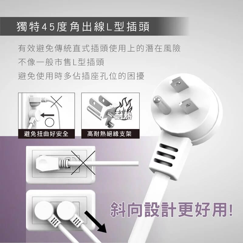 防雷擊~台灣製【KINYO 1開8插2孔3孔延長線】專利三向出線 CNS認證 過載斷電 突波吸收 3P2P【LD786】
