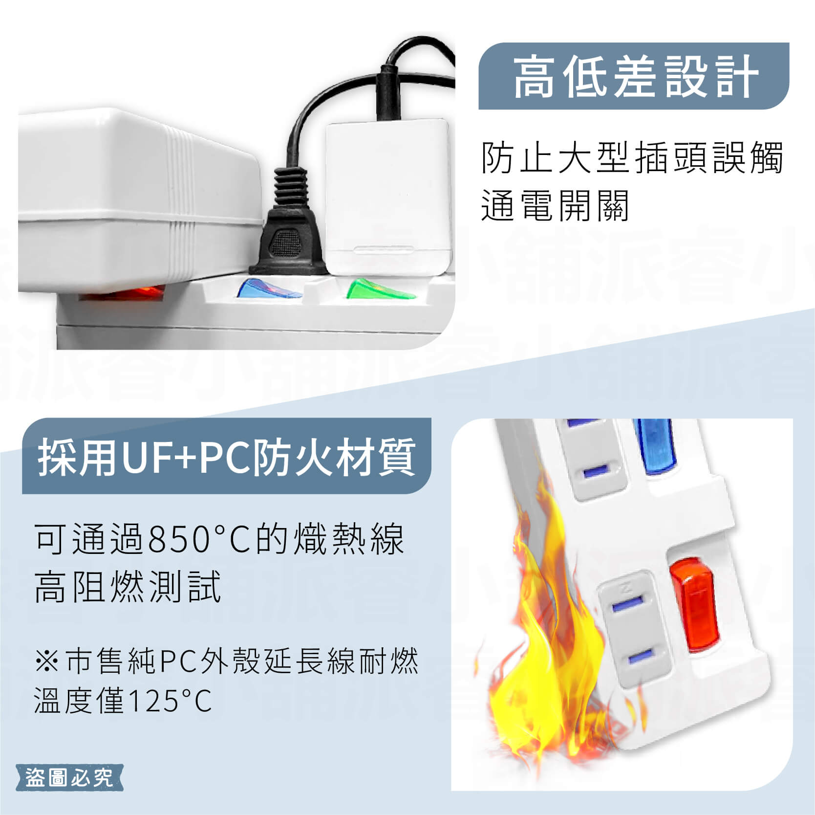 【MAYKA 2孔延長線】延長線 新安規 插孔防塵蓋 平貼式旋轉插頭 防雷擊