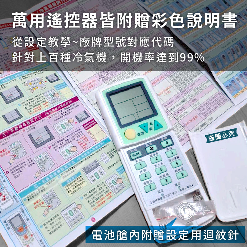 【各品牌專用冷氣遙控器】萬用 窗型、分離式、變頻均適用 原廠模具 易操作設定 遙控器