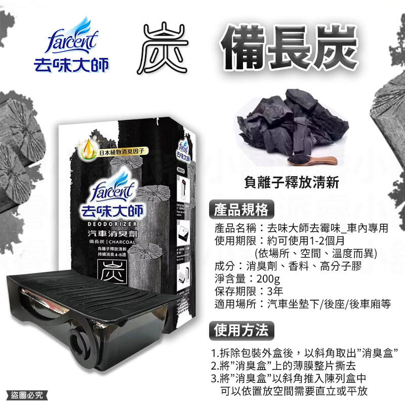 【去味大師 汽車消臭劑(車內專用)】去除異味 分解 清新 車用