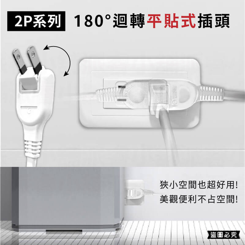 【防雷擊突波 2孔/3孔延長線】1.8M 防雷突波 防塵蓋 總開關 獨立開關 延長線 2P 3P