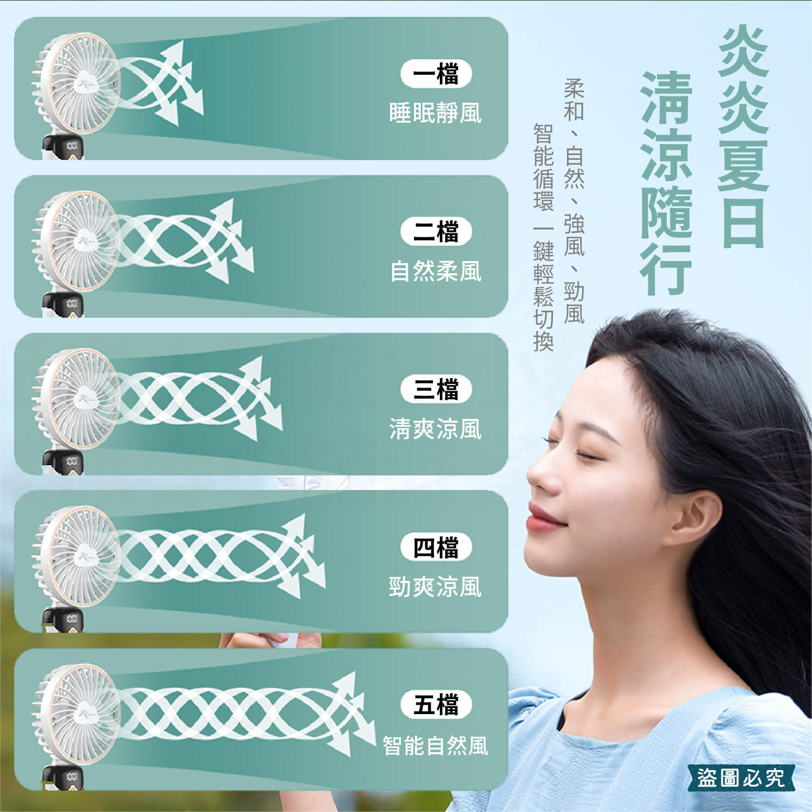 Romeo摺疊手持小風扇