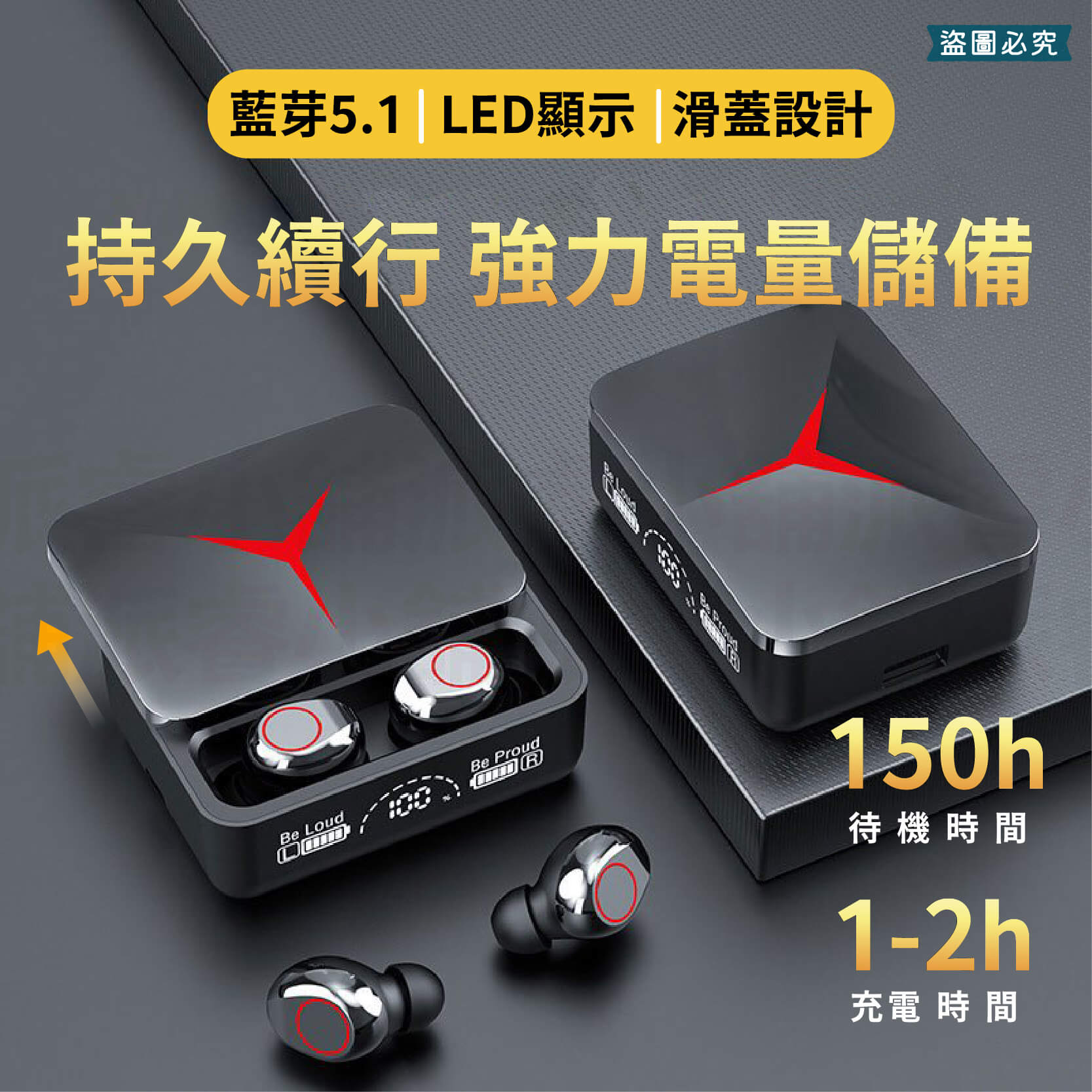 【LED智能藍芽耳機】 藍牙耳機 高續航 LED電顯 藍牙 重低音 觸控 無線 HiFi 音樂