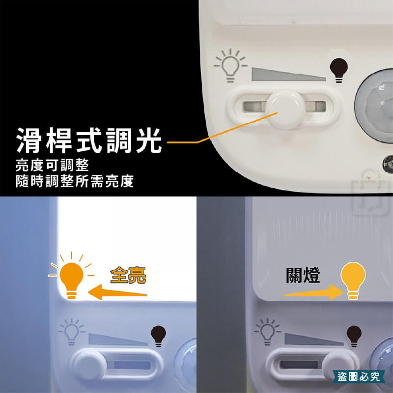 【可調光紅外線感應燈】USB雙孔供電 延時關燈 延長保固 即插即用 黃光 白光 亮度可調 旋轉插座