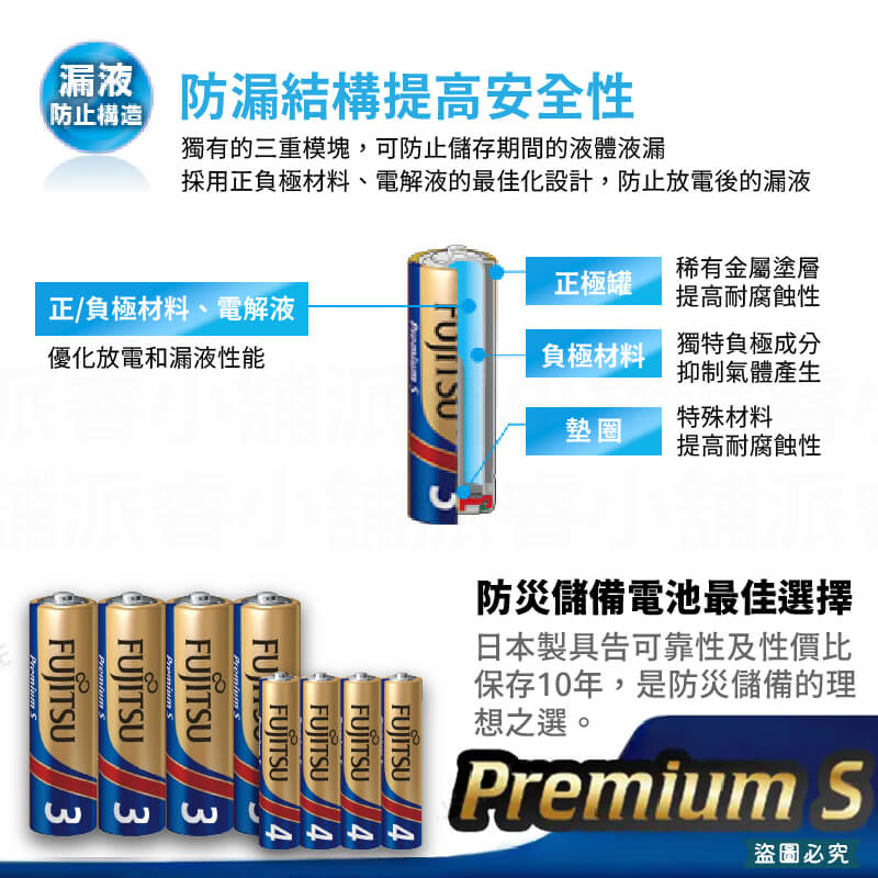【日本製FUJITSU超長效強電流鹼性電池】NEW 電池 8入 鹼性電池 日本製 AA 長效型 AAA
