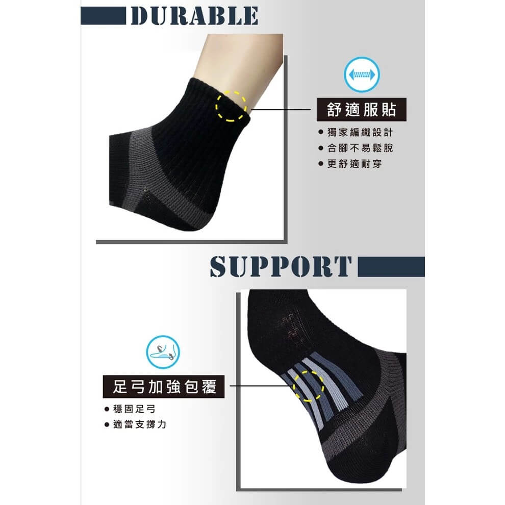 台灣製造 檢測合格 除臭襪【MORINO抗菌腳踝足弓加強1/2短襪、抗菌透氣環護足弓船襪】抗菌機能襪 襪子【LD580】
