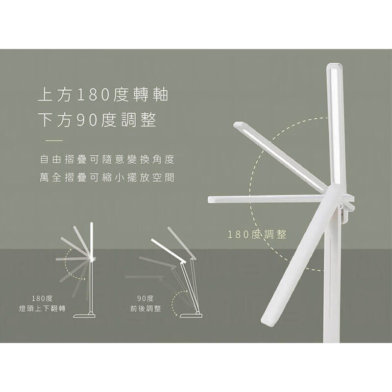 【USB充電式護眼檯燈】無線檯燈 護眼檯燈 照明 可折疊 檯燈 免插電 桌燈