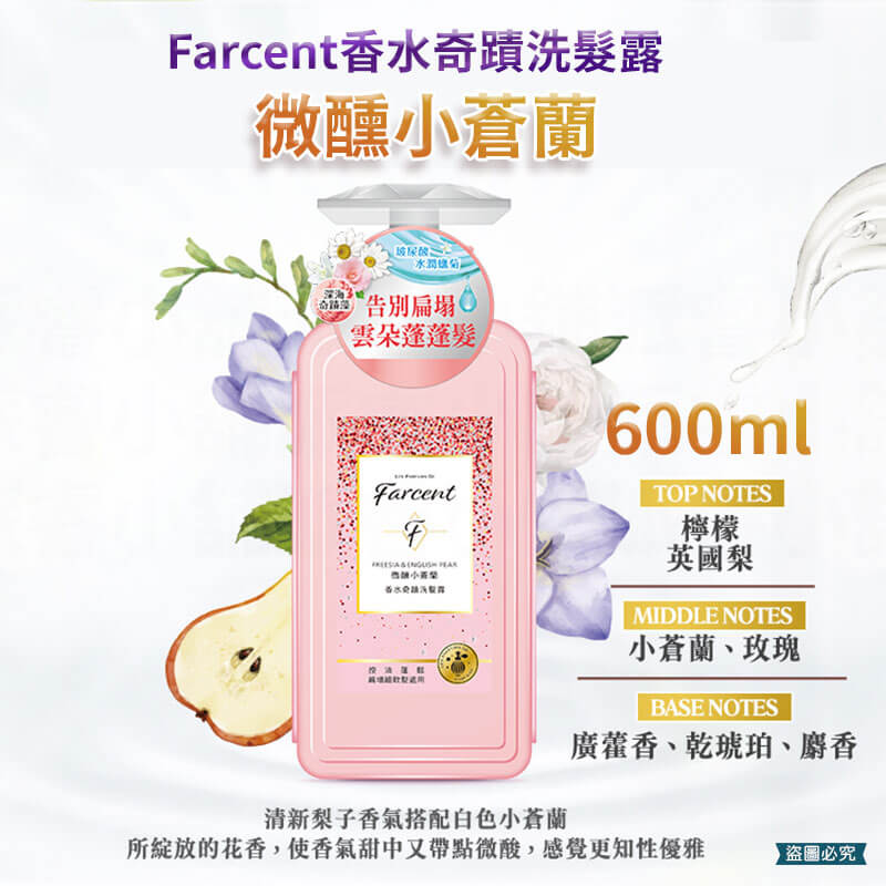 台灣製造【花仙子 香水奇蹟洗髮露&護髮素&沐浴露】