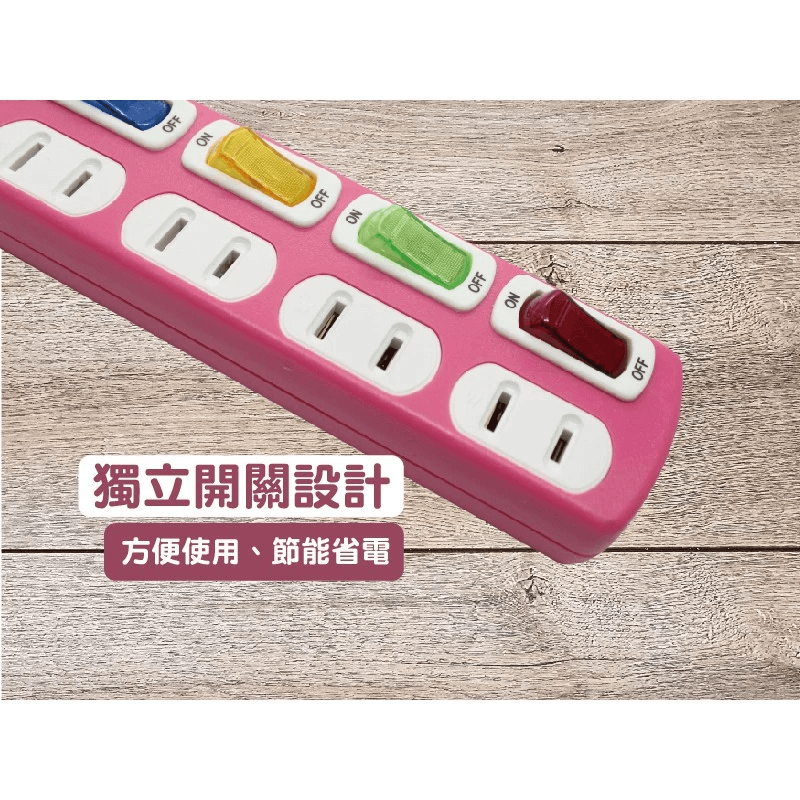 台灣製【馬卡龍色系 過載斷電2P延長線】旋轉插頭 新安規 自動斷電  延長線 2P