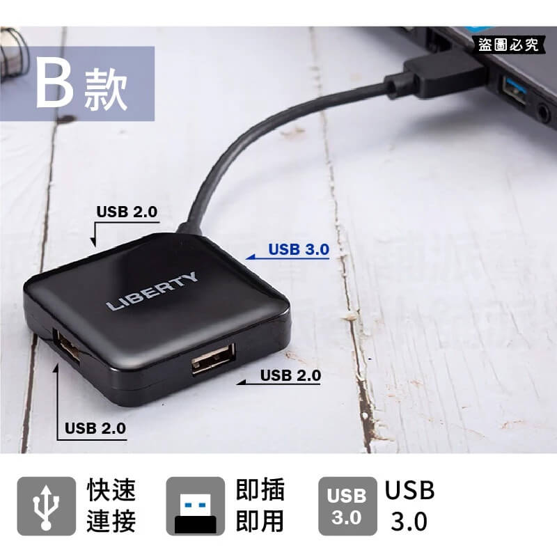 【利百代 USB3.0擴充集線器】USB3.0 擴展器 USB插座 USB擴充槽 集線器 擴充器【LD1066】