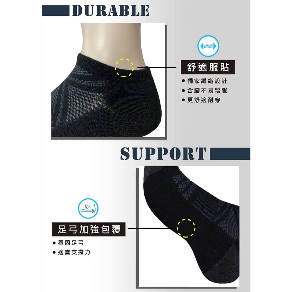 台灣製造 檢測合格 除臭襪【MORINO抗菌X型透氣氣墊襪】抗菌消臭 襪子 毛巾底彈力氣墊 X型導氣網設計【LD589】