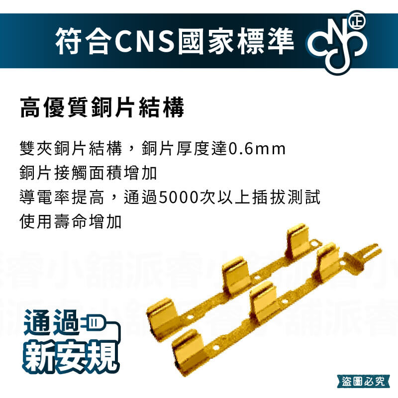 台灣製~微笑標章認證【威電 3插2P延長線】過載斷電 防火材質 延長線 2P插座