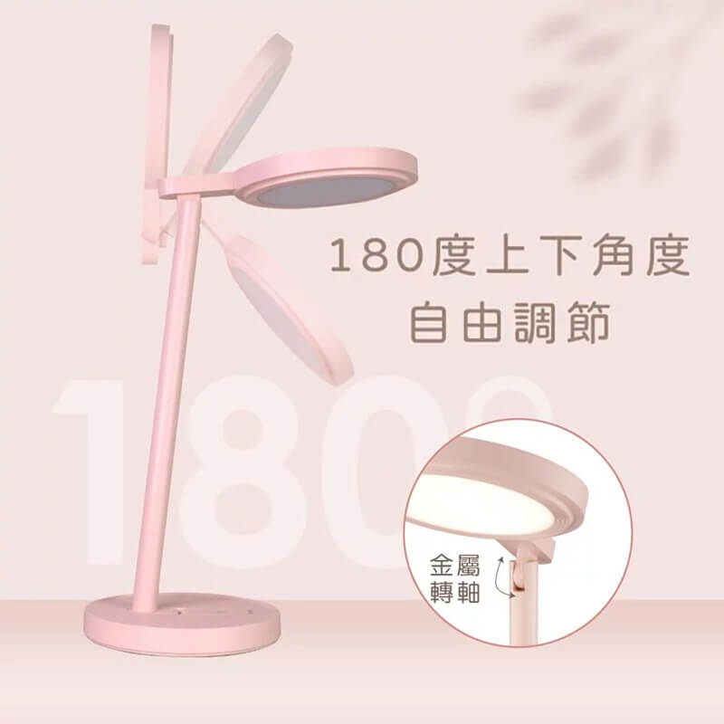 【KINYO 無線LED化妝鏡檯燈】自然光 補光 梳妝鏡 無線檯燈 護眼檯燈 USB充電 上下調節180度