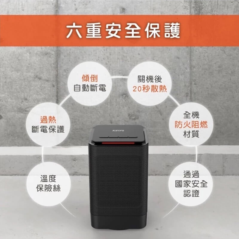 【KINYO迷你陶瓷電暖器110v】暖風扇 擺頭 3秒速熱 無光火 陶瓷暖爐【LD207】