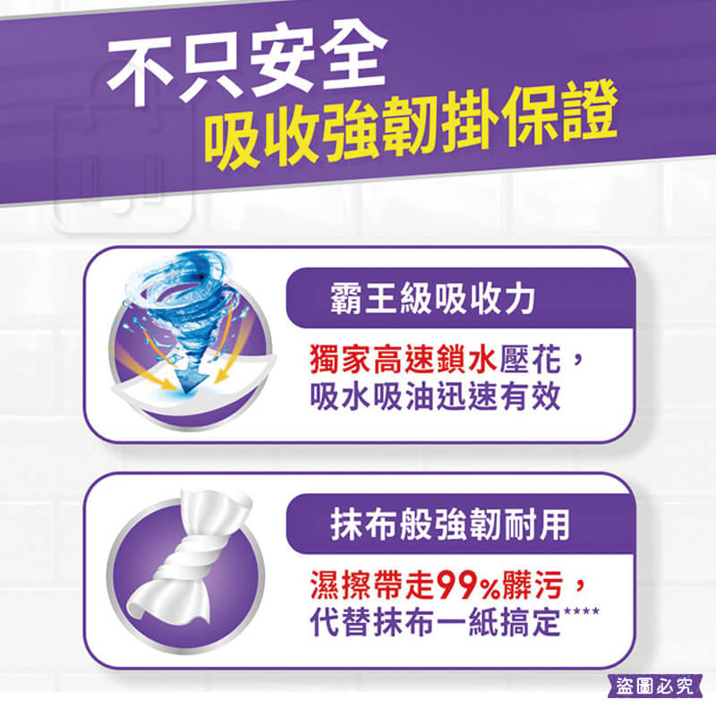 台灣製造【舒潔 食安級耐用廚房紙巾108張/捲】