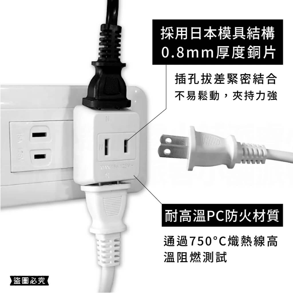 【Mayka日系D型三面插】三面插 分接器 插座 2P插座 防塵蓋 插座防塵蓋 D型三面插
