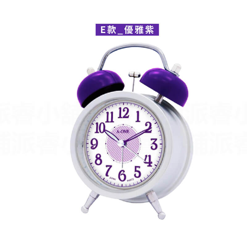 台灣製造【A-ONE大聲公雙鈴鬧鐘】雙鈴鬧鐘 小夜燈 4分鐘貪睡 夜光指針 夜光數字 打鈴鬧鐘 復古鬧鐘