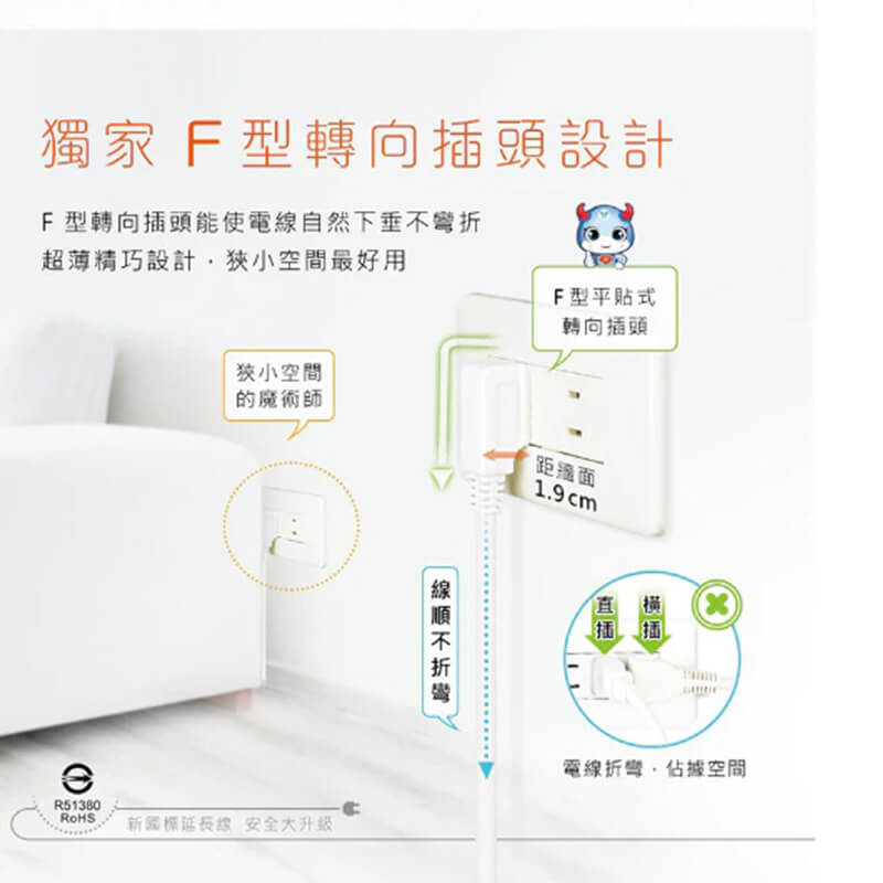 【聖岡日式快充延長線】USB延長線 快充線 分接器 延長線 2P 充電線