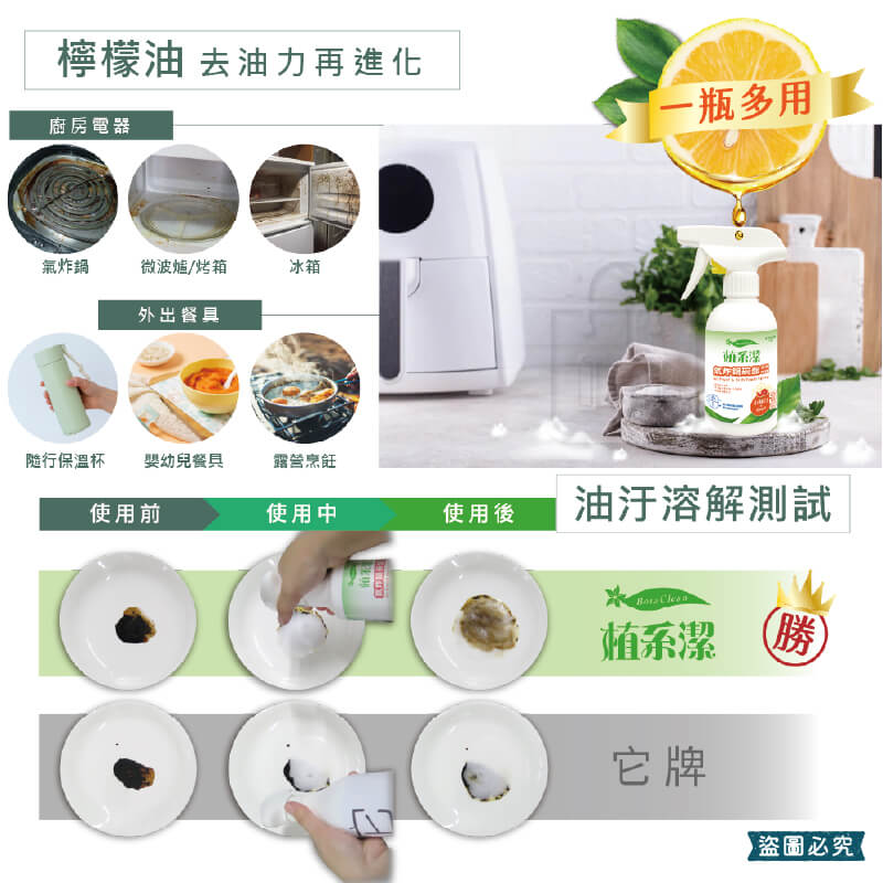台灣製【愛思潔 氣炸鍋碗盤泡沫噴霧】300g 廚房電器 餐具 超強除油 溫和 不傷皮膚 去油 廚房清潔劑