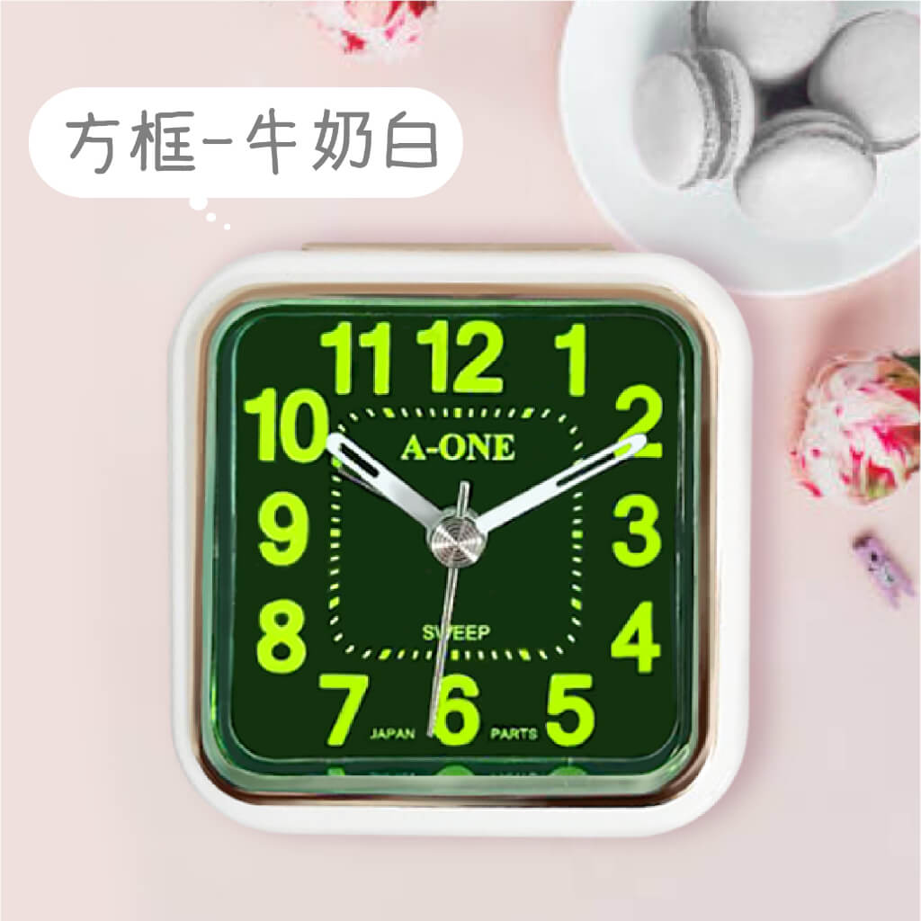 台灣製造【旅行夜光小鬧鐘】靜音時鐘 靜音鬧鐘 旅行鬧鐘 時鐘 鬧鐘 迷你鬧鐘 夜光數字