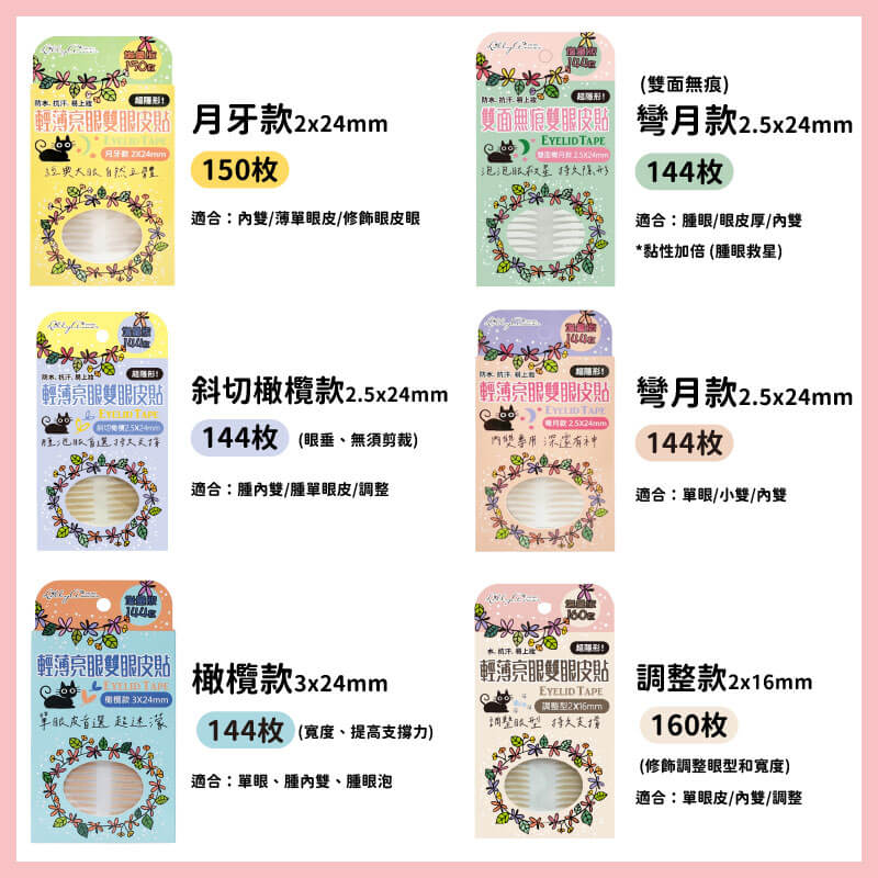 【Lilly Amor 輕薄亮眼雙眼皮貼增量版】寶雅限定 防水 隱形 無痕 單面 寬版 持久隱形 腫眼泡